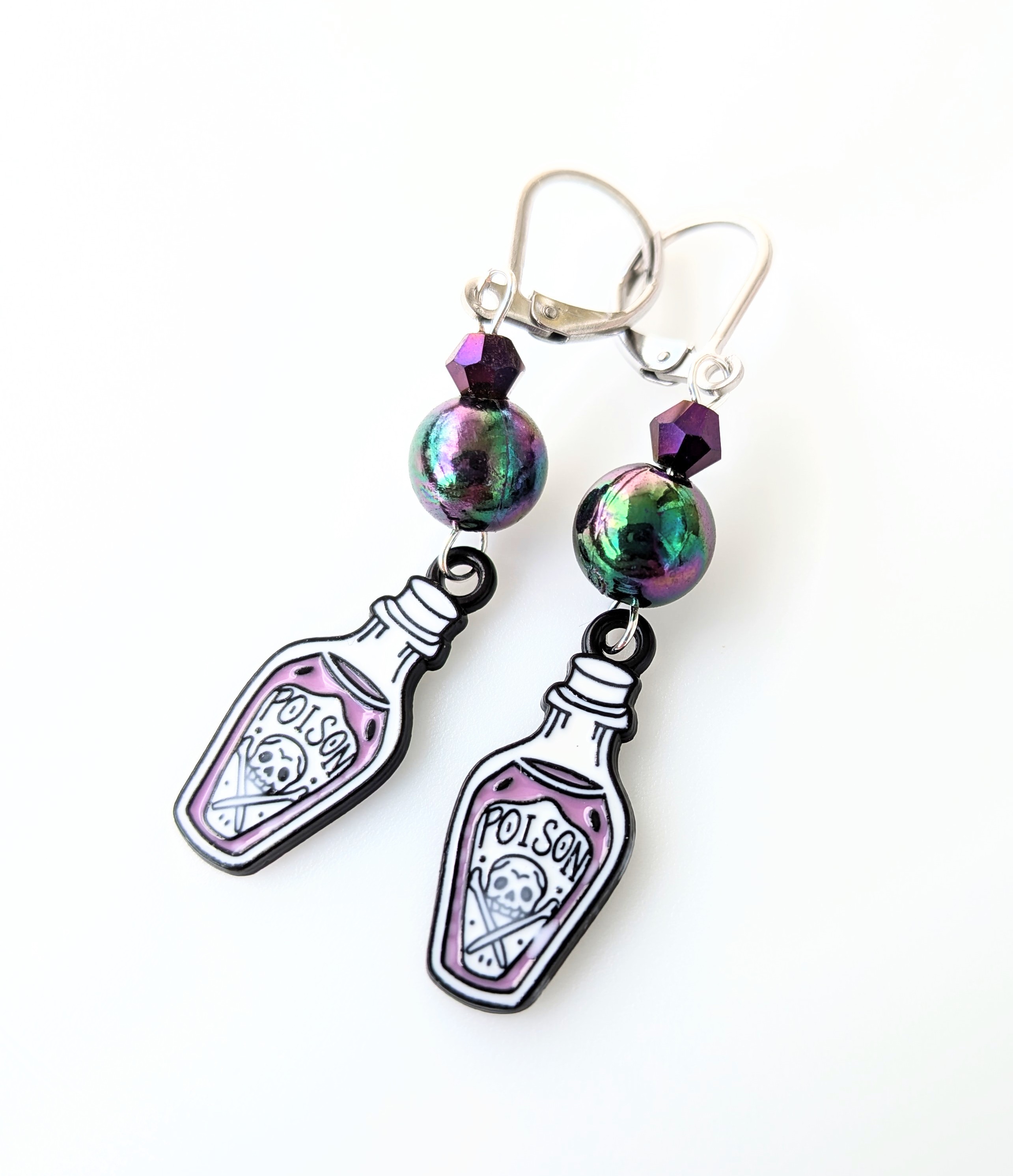 Handmade extravagantné náušnice "Magický odvar" (Poison) - chirurgická oceľ