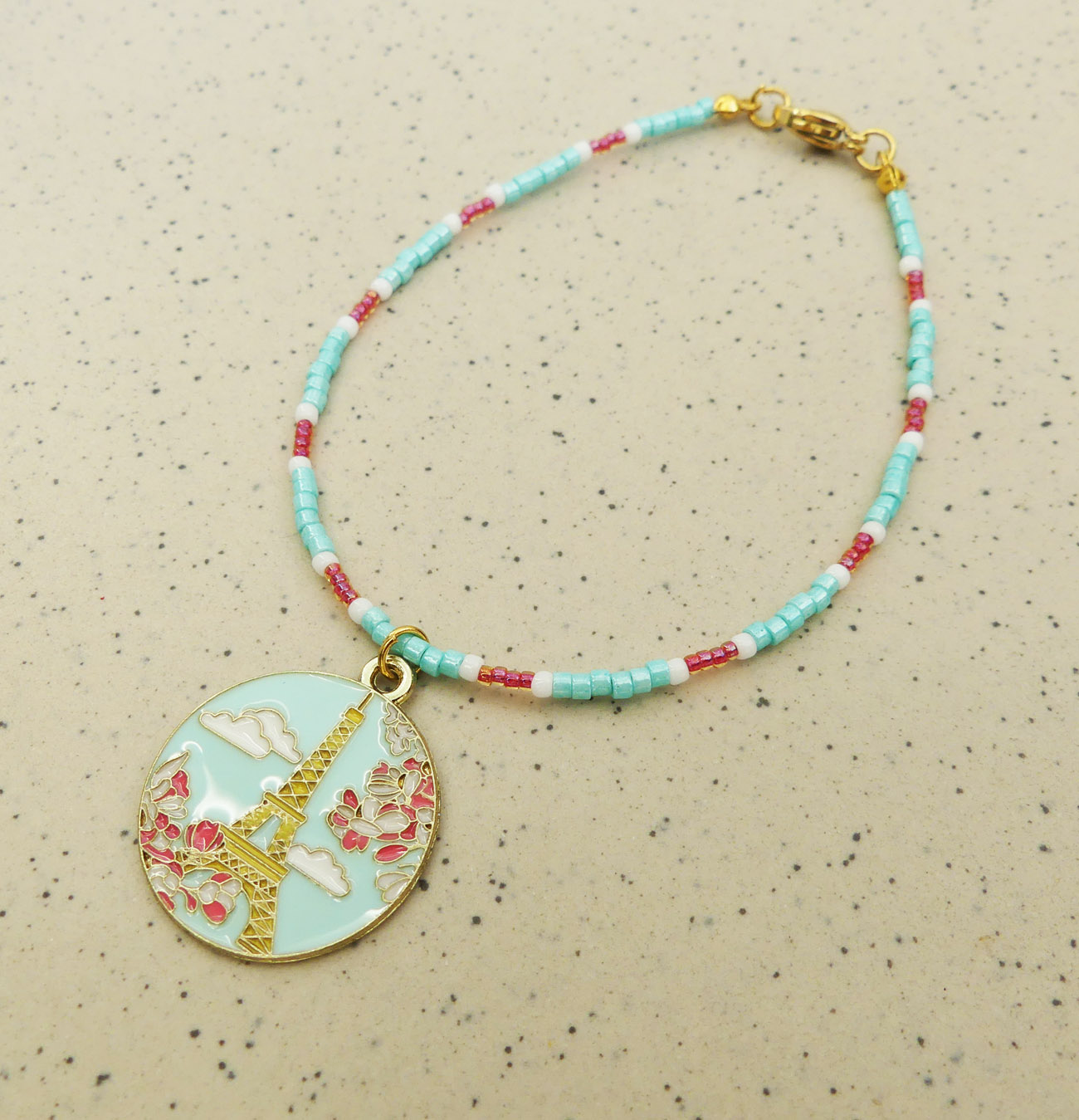 Handmade náramok Paríž - chirurgická oceľ