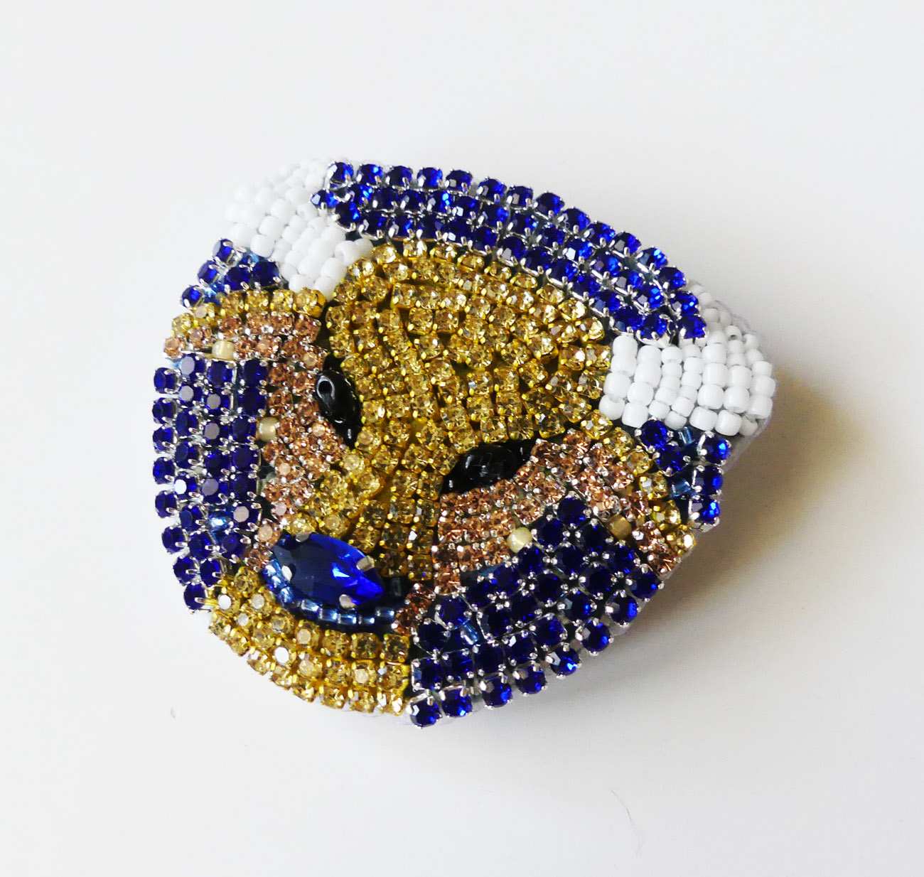 Handmade šitá korálková brošňa pre znamenie zverokruhu - býk